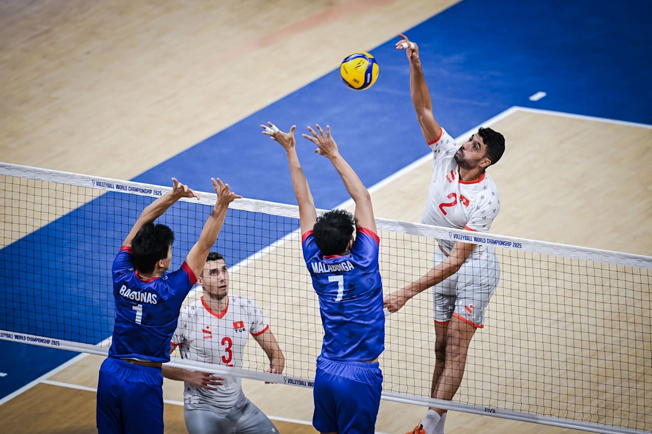 菲律宾男排, 非洲球队喜, 突尼斯队展 菲律宾男排, 非洲球队喜, 突尼斯队展